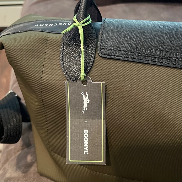 Longchamp Black and Khaki Handbag - Picture 8 of 9